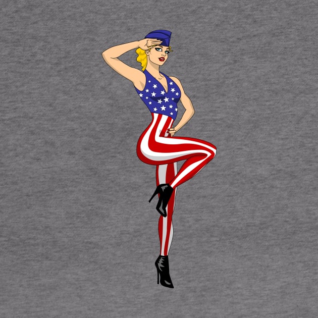 4th Of July Pin Up Girl by AnishaCreations